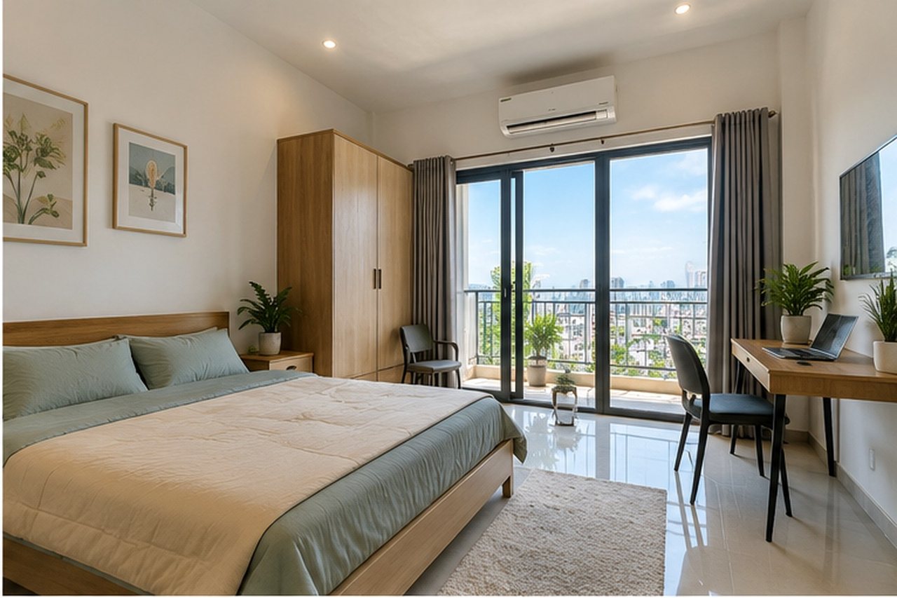 Phòng mới gần Đại Nội, cửa sổ lớn